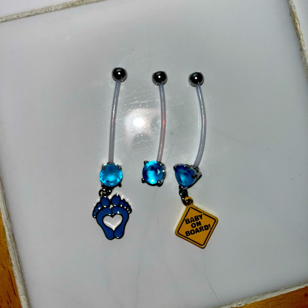 Pregnancy belly button rings